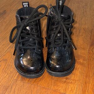 UGG Kids Shiny Black Boots